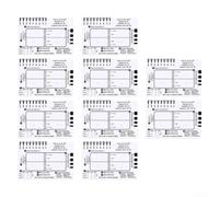 Lot de 10 règles EKG à 7 étapes en plastique transparent pour interprétation ECG et analyse du rythme cardiaque, format d'identité compact pour la pratique et l'éducation, accessoires durables pour