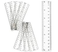 Lot de 10 règles en plastique transparent de 15,2 cm - Règle droite incassable en plastique transparent - Kit de règles en plastique transparent pour étudiants, école, enfants, salle de classe, bureau
