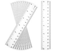 Lot de 10 règles en plastique transparent de 15 cm - Pour enfant - Pour l'école, le bureau, la maison