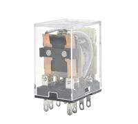 Lot de 10 relais de contrôle miniature petit relais intermédiaire AC12 V DC24 V AC220 V HH52P HH53P HH54P HH62P HH63P HH64P MY2NJ MY3NJ (220 V, HH64P AC)