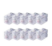 Lot de 10 relais de puissance à bobine AC 6 V, 12 V, 24 V, 36 V, 48 V, 110 V, 220 V, 380 V, 8 broches, coque givrée Hh62p JQX-13F(AC 220V)