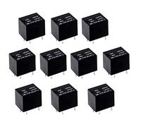 Lot de 10 relais de puissance, DC 12 V 5 broches 20 A, mini relais électromagnétique JQC-T78-DC12V-C pour l'électronique automobile