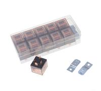 Lot de 10 relais de voiture à 4 broches 80 A à 12 V-24 V pour une utilisation dans le contrôle électrique et la distribution d'énergie (12 V)