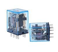 Lot de 10 relais électromagnétiques miniatures DPDT MY2P HH52P MY2NJ avec LED AC 110 V 220 V 380 V 12 V 24 V 36 V(AC,220V)