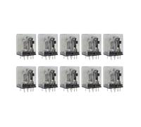 Lot de 10 relais électromagnétiques universels DPDT blancs MY2P HH52P MY2NJ, avec LED AC/DC 6 V, 12 V, 24 V, 36 V, 48 V, 110 V, 220 V(DC,36V)