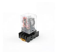 Lot de 10 relais intermédiaires MK3P-I MK3P, petit relais électromagnétique avec base 11 broches DC12 V DC24 V AC110 V AC220 V(AC110V)