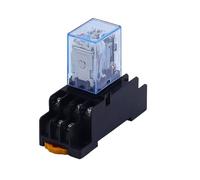 Lot de 10 relais MY3NJ HH53P 3NO3NC avec base de douille, bobine, micro-interrupteur électromagnétique général, LED AC110/220 V DC6/24 V(AC,24V)