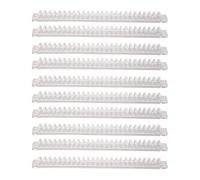Lot de 10 reliures spirales en plastique avec peigne, 26 trous, capacité de 100 feuilles, pour feuilles mobiles