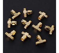 Lot de 10 répartiteurs 3 voies SMA mâle vers deux SMA femelles triple pour adaptateur T RF connecter câble banane connecteur connecteur vis seau adaptateur prise cordon pigtail câble cloison panneau