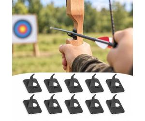 Lot de 10 repose-flèches pour arc recourbé - Repose-flèche en plastique | Repose-flèches en plastique pour droitiers pour arcs classiques et longs, tir sur cible, entraînement et pratique