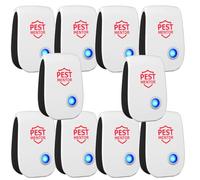 Lot de 10 répulsifs à ultrasons, répulsifs d'intérieur pour araignées, cafards, fourmis, rats, souris, insectes, souris, rongeurs, branchements