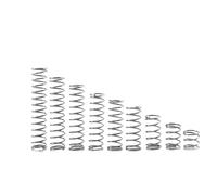 Lot de 10 ressorts de compression: diamètre de fil de 0,2mm, diamètre extérieur de 1,5 à 4mm, longueur de 5 à 50mm, for le bricolage et l'ingénierie(1.5mmx25mm)