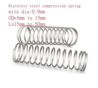 Lot de 10 ressorts de compression en acier inoxydable de 0,9 mm de diamètre extérieur 6 à 12 mm, longueur 10 à 50 mm(20mm(L),7mm (OD))
