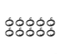 Lot de 10 ressorts de poignée de porte, 2,5 tours en acier inoxydable pour poignées intérieures, kit de réparation rond noir avec diamètre intérieur de 19 mm, compatible avec porte gauche et droite