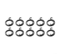 Lot de 10 ressorts de rappel pour poignée de porte en acier inoxydable, 2,5 tours noirs, pièces de rechange pour réparation de levier intérieur ou de bouton, compatible main gauche ou droite