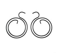 Lot de 10 ressorts de rechange pour poignée de porte - 1,2 mm d'épaisseur - Bobine interne de 27 mm de diamètre - Finition passive en zinc noir mat - Compatible avec poignée gauche ou droite