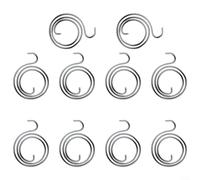 Lot de 10 ressorts de rechange pour poignée de porte, réparation de bobine interne de 2,5 tours, 1,2 mm d'épaisseur, 28 mm de diamètre extérieur, revêtement zinc noir mat