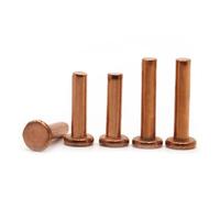 Lot de 10 rivets en cuivre massif à tête plate, M1,5, M2,0, M2,5, M3, M4, M5, M6, M8, GB109(M3 10pcs,4mm)