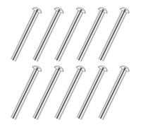 Lot de 10 rivets pour poignée de bêche, outil de rivet solide en acier inoxydable, rivets de rechange à tête ronde en aluminium, fixations fraisées, rivets pop à tête demi-ronde pour pelle de jardin