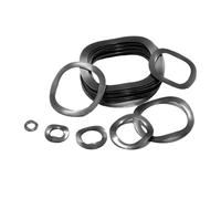 Lot de 10 rondelles à ressort à trois vagues en acier noir 65MN (M21 x 27 x 0,3 mm)