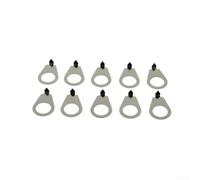 Lot de 10 rondelles de pointeur pour guitare électrique et basse - Finition argent ou or - Compatible avec les pots métriques de 9,5 mm - Pièces compatibles avec Gibson LP - Argenté