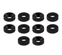 Lot de 10 rondelles de tasse M5 en aluminium anodisé à tête fraisée pour pare-chocs de baie moteur (noir)