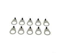 Lot de 10 rondelles indicatrices de boutons de guitare, plaques de pointeur pour positionnement de bouton de guitare électrique, convient pour Gibson LP (argenté)