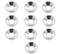 Lot de 10 rondelles M3 à tête fraisée plate en aluminium anodisé pour machines électroniques Argenté