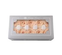 Lot de 10 roses éternelles naturelles préservées de qualité supérieure de 3 à 4 cm - Rose éternelle pour la fête des mères, la Saint-Valentin, un anniversaire, un mariage, une fête, une décoration