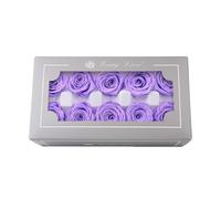 Lot de 10 roses éternelles naturelles préservées de qualité supérieure de 3 à 4 cm - Rose éternelle pour la fête des mères, la Saint-Valentin, un anniversaire, un mariage, une fête à la maison