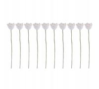 Lot De 10 Roses Miniatures Pour Maison De Poupée 1:12, Bouquet De Fleurs Blanches Pour Jardin Féérique