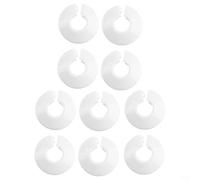 Lot de 10 rosettes rondes de 17 mm en polypropylène blanc pour systèmes de chauffage central, colliers décoratifs aux espaces, installation simple (10 pièces, blanc)