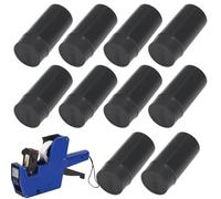 Lot de 10 rouleaux à une rangée, recharge MX-5500 de 20 mm, cartouches noires pour étiqueteuses, applicateurs d'étiquettes de vêtements, remplacement facile, et résistantes à la décoloration