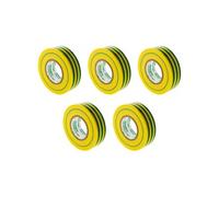 - Lot de 10 rouleaux adhésifs 19mm x 20m - Jaune/Vert