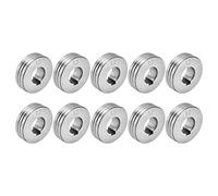Lot de 10 rouleaux d'alimentation de fil de soudage de 1,0 à 1,2 mm - Roues de guidage à rainure en acier résistant à l'usure avec alésage de 21 mm pour machines à souder ZK