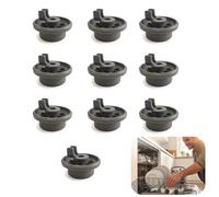 Lot de 10 rouleaux de panier inférieur de 3,5 x 1,6 cm pour lave-vaisselle, compatibles avec Bosch, Siemens, Neff, convient pour panier inférieur, gris