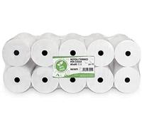 Lot de 10 rouleaux de papier thermique CF pour caisses enregistreuses 80 x 80 cm, trou 12 mm, papier homologué pour tickets de caisse et reçus télématiques