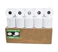 Lot de 10 rouleaux de papier thermique sans phénol - 3 1/8" x 230 mm - Compatible avec toutes les imprimantes de caisse enregistreuse Clover POS, Star Micronics SCP700 TSP100 TSP300 TSP400 (sans BPA