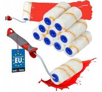 KOTARBAU® Lot de 10 rouleaux de peinture - Avec manche en caoutchouc - Pour travaux de peinture et de rénovation - 100 mm