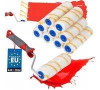 KOTARBAU® Lot de 10 rouleaux de peinture - Avec manche en caoutchouc - Pour travaux de peinture et de rénovation - 150 mm