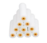 Lot de 10 rouleaux de peinture en mousse haute densité réutilisables de 10,2 cm sans perte de peluches pour murs, armoires, portes, peinture de maison