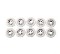 Lot de 10 rouleaux de poulie de porte pour cabine de douche, adaptés à la plupart des cabines de douche, action coulissante silencieuse (23 mm)