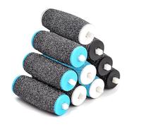 Lot de 10 Rouleaux de Remplacement, 3 Types de Rugosité, Pierre Ponce Recharge Rapeuse Electrique Compatible avec Scholl Velvet Smooth, pour Pedicure Pied Electrique, Rape Pieds