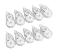 Lot de 10 rouleaux de ruban correcteur 8 m x 5 mm pour loisirs créatifs, fabrication de cartes, scrapbooking, ruban correcteur rechargeable, blanc distributeur de 80 m