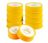 Lot de 10 Rouleaux de Ruban d'Étanchéité PTFE - Résistant à l'eau, Haute Température, Réutilisable - Idéal pour Tuyaux et Systèmes de Chauffage