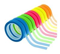 Lot de 10 rouleaux de ruban surligneur transparent, 5 couleurs de notes autocollantes pour écrire des notes