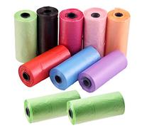 Lot de 10 rouleaux de sacs à déjections canines pour chat et chiot - Recharge pratique