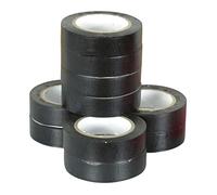 Ruban adhésif isolant PVC noir 15mmx10m - lot de 10 pcs STILKER - 17203