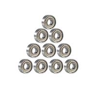 Lot de 10 roulements à billes 608-ZZ - Acier à haute teneur en carbone, double blindage, 8 x 22 x 7 mm for un fonctionnement fluide sur skateboard