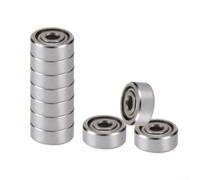 Lot de 10 roulements à billes 623zz 624zz 625zz à rainure profonde blindés à une rangée en acier chromé AISI 52100, double bouclier métallique, pré-graissés à vie, support 50 000 tr/min (623zz)